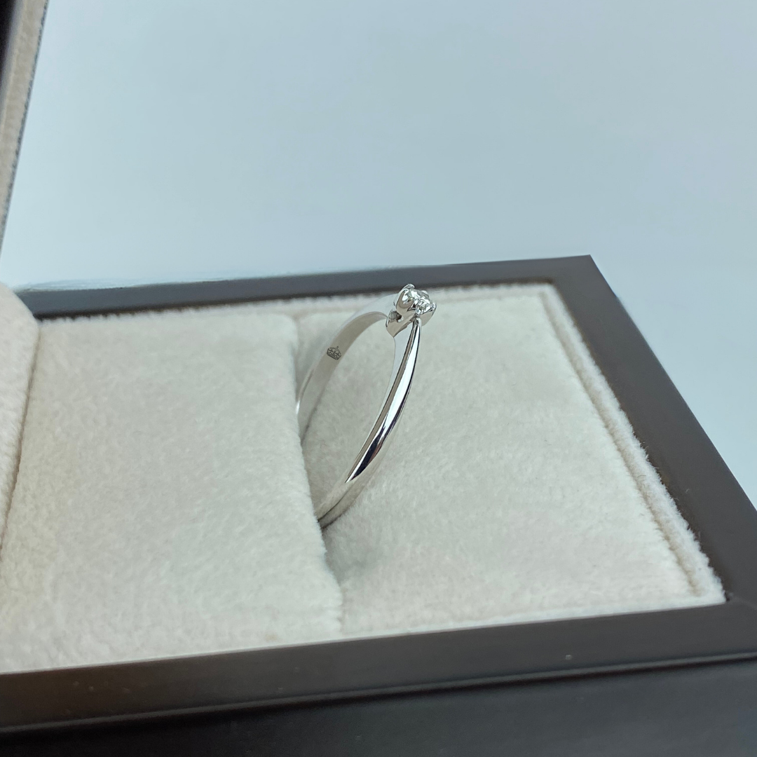 Solitario Clásico - Diamante 0,05 Ct - Oro blanco 18k