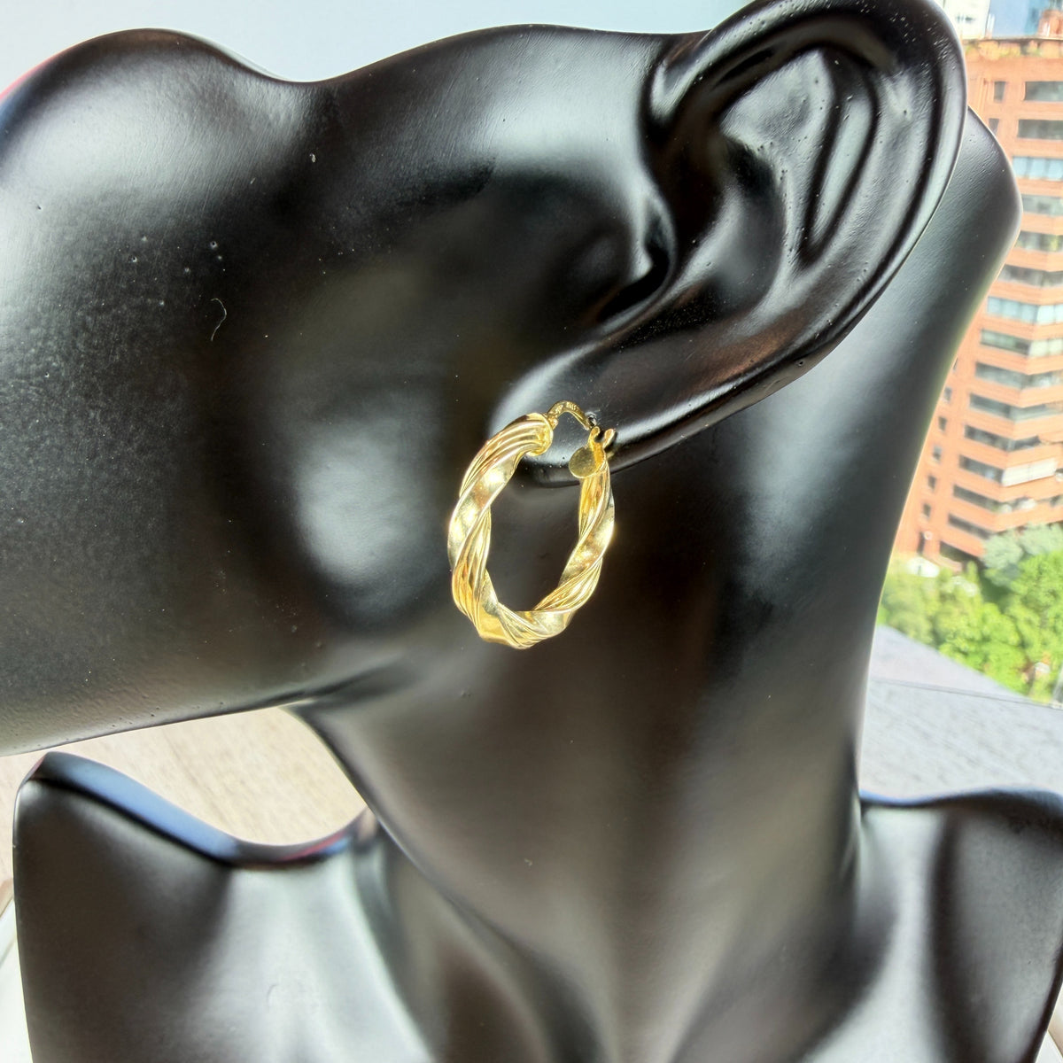 Aros Argolla Diseño Trenzado