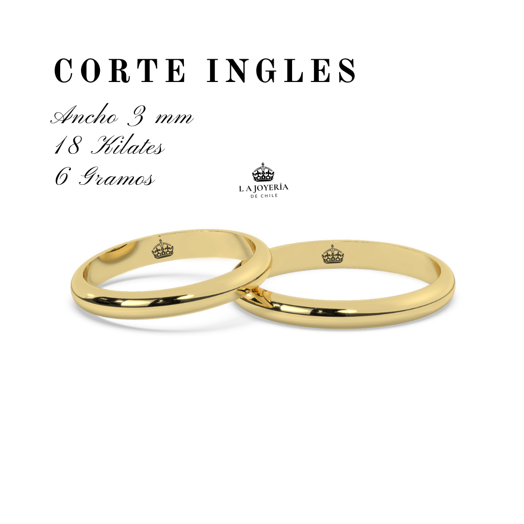 Anillo de matrimonio La joyeria de chile Anillos de boda Corte Ingles 3 mm 6 gramos La Joyeria de Chile