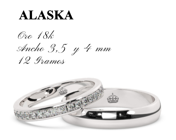 Anillo de matrimonio &quot;Alaska 2.0- 12 gr&quot;