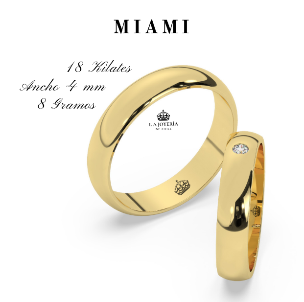 Anillo de matrimonio &quot;Miami 8 Gramos&quot;