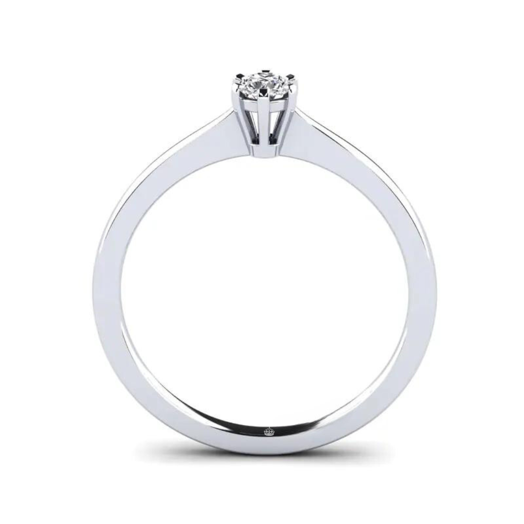 Solitario Clásico - Diamante 0,16 Ct - Oro blanco 18k